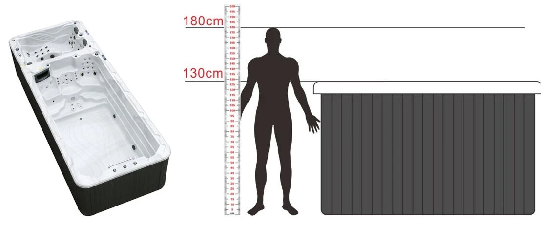 Детаљи о хидромасажном купалишту за 5 особа - 2 5 Person Swim Spa Whirlpool details-2
